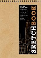 Sketchbook 7 x 10″ Fliptop Landscape Kraft Spiral Hardcover Mixed Media Sketchbook for Drawing