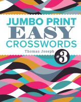 Jumbo Print Easy Crosswords #3